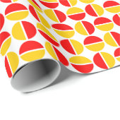 Roterende cirkels - oranje en rood cadeaupapier (Rol Hoek)