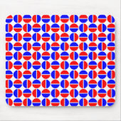 Roterende cirkels - Rood en Blauw Muismat (Voorkant)