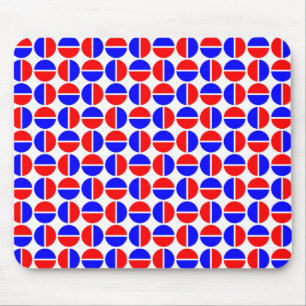 Roterende cirkels - Rood en Blauw Muismat