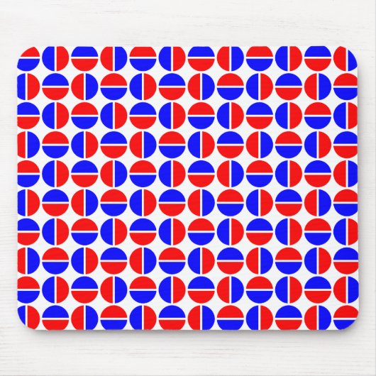 Roterende cirkels - Rood en Blauw Muismat (Voorkant)