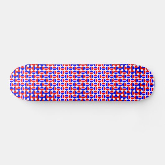 Roterende cirkels - Rood en Blauw Persoonlijk Skateboard (Horizontaal)