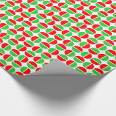 Roterende cirkels - rood en groen cadeaupapier (Hoek)
