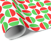 Roterende cirkels - rood en groen cadeaupapier (Rol Hoek)