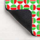 Roterende cirkels - rood en groen muismat (Hoek)