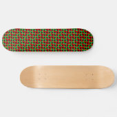 Roterende cirkels - rood en groen op zwart persoonlijk skateboard (Horizontaal)