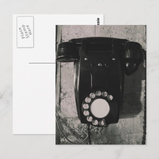  roterende foto van de Telefoon. Briefkaart (Voorkant / Achterkant)