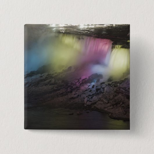 Roterende gekleurde lichtweergave op Amerikaanse H Vierkante Button 5,1 Cm (Voorkant)