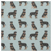 roterende hond blauw stof (Swatch)