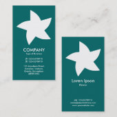 Roterende ster - Blauwgroen groen 006666 Visitekaartje (Voorkant / Achterkant)