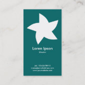 Roterende ster - Blauwgroen groen 006666 Visitekaartje (Achterkant)