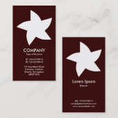 Roterende ster - Donkerbruin Visitekaartje (Voorkant / Achterkant)