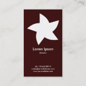Roterende ster - Donkerbruin Visitekaartje (Achterkant)