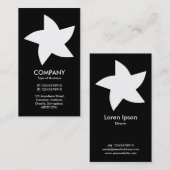 Roterende ster - zwart visitekaartje (Voorkant / Achterkant)