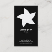 Roterende ster - zwart visitekaartje (Achterkant)
