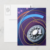 Roterende telefoon Abstract ontwerp Briefkaart (Voorkant / Achterkant)