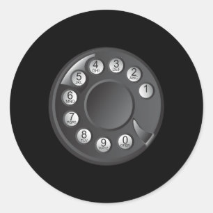 Roterende telefoon Halloween wijzerplaat telefoon Ronde Sticker