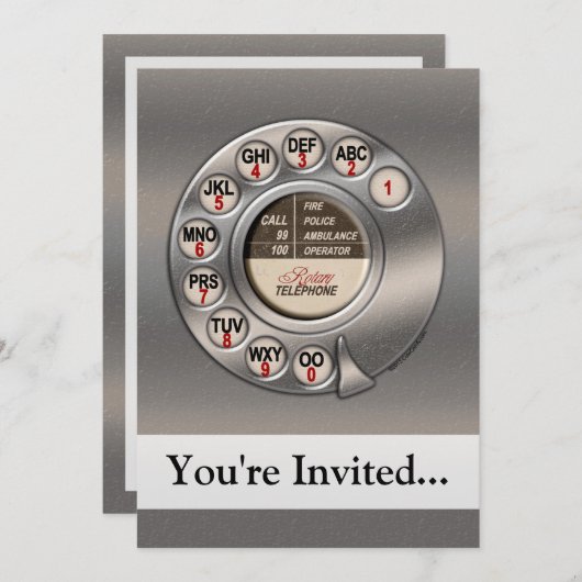  roterende telefoon kaart (Voorkant / Achterkant)