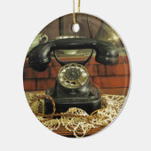 Roterende telefoon keramisch ornament (Links)