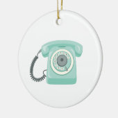 Roterende telefoon keramisch ornament (Links)