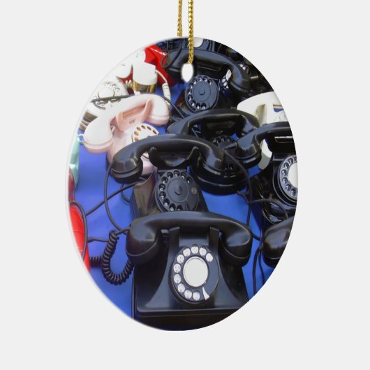 Roterende telefoon keramisch ornament (Rechts)