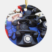 Roterende telefoon keramisch ornament (Voorkant)