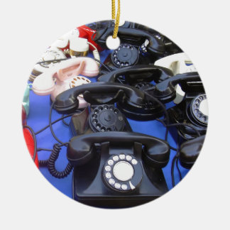 Roterende telefoon keramisch ornament