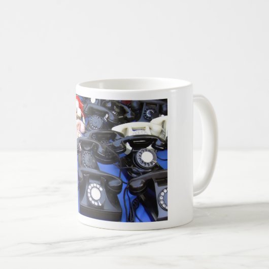 Roterende telefoon koffiemok (Voorkant rechts)