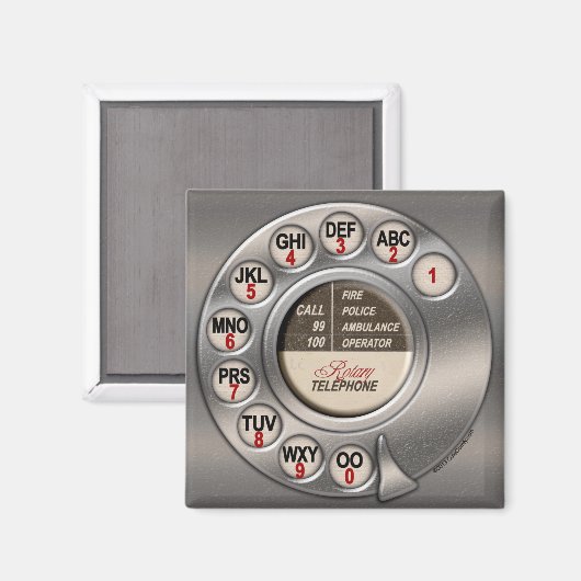 roterende telefoon magneet (Voorkant / Achterkant)