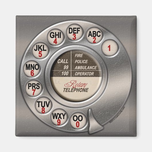 roterende telefoon magneet (Voorkant)