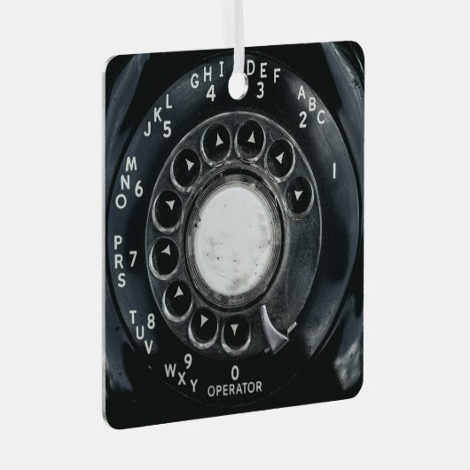 roterende telefoon metalen ornament (Voorkant Rechts)