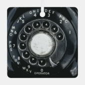 roterende telefoon metalen ornament (Voorkant)