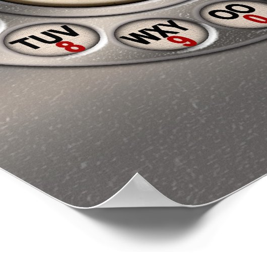 roterende telefoon poster (Hoek)