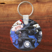 Roterende telefoon sleutelhanger