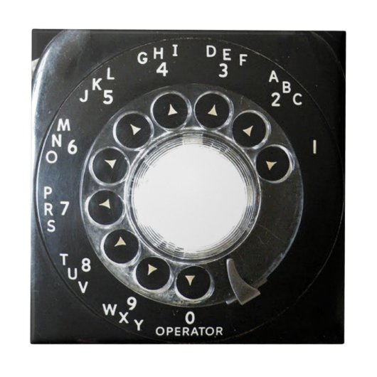 Roterende telefoon tegeltje (Voorkant)