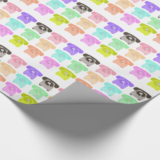  roterende telefooncel cadeaupapier (Hoek)