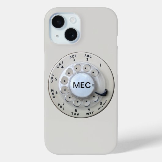 Roterende telefoonlijn van Cream Case-Mate iPhone Case (Achterkant)