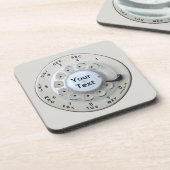 Roterende telefoonlijn van Cream Drankjes Onderzetter (Linkerzijde)