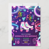 Roterende vogeldag Neon Glow Skating Kaart (Voorkant)