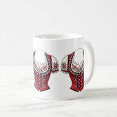 Rotes Dirndl Volksfest Kirchweih Oberteil Koffiemok (Voorkant rechts)