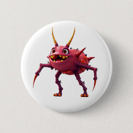 Rotes TickToc Monster - Ronde Button 5,7 Cm