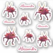 Rotes TickToc Monster - Sticker (Voorkant)