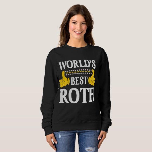 Roth Achternaam Funny Team Familie Achternaam Worl Trui (Voorkant volledig)