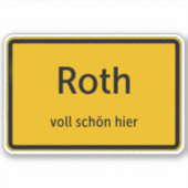 Roth Aufkleber Sticker Autoaufkleber (Voorkant)