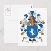 Roth Family Crest Briefkaart (Voorkant / Achterkant)