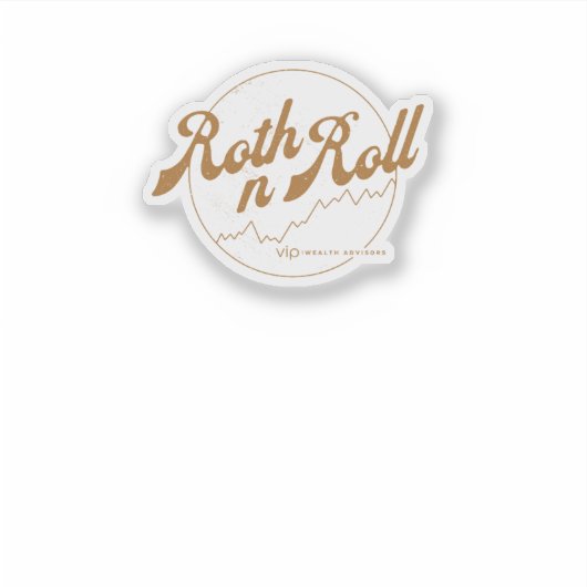 Roth n Roll – Finance Humor Sticker (Voorkant)