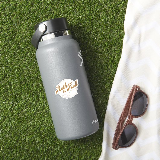 Roth n Roll – Financieel Humor Sticker (HydroFlask Insitu)