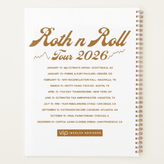 Roth n Roll Wereldtournee Planner (Achterkant)