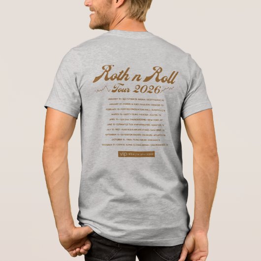Roth n Roll World Tour Shirt – Finance Humor Tee (Achterkant)