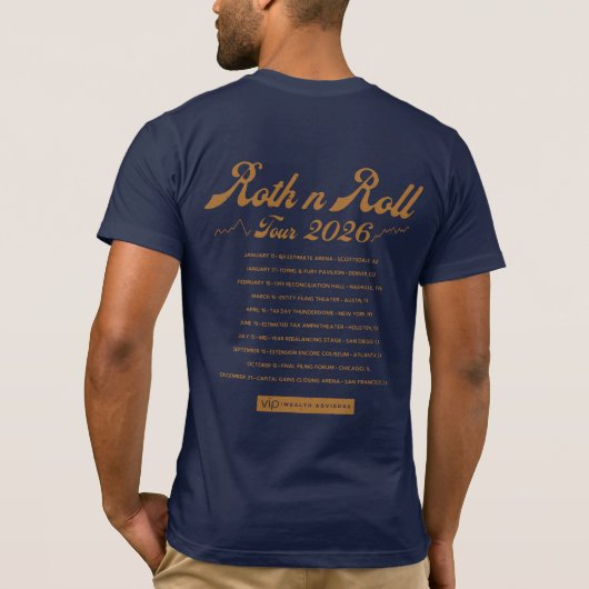 Roth n Roll World Tour Shirt – Finance Humor Tee (Achterkant)