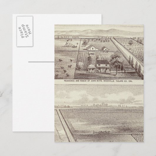 Roth, scruggs ranches briefkaart (Voorkant / Achterkant)